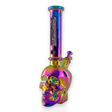 Fortune 14" Electroplated Skull Bong – 7mm Glass