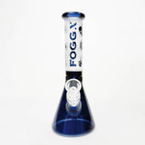 FOGGX 10" Blue Skull Graphic Beaker Glass Bong