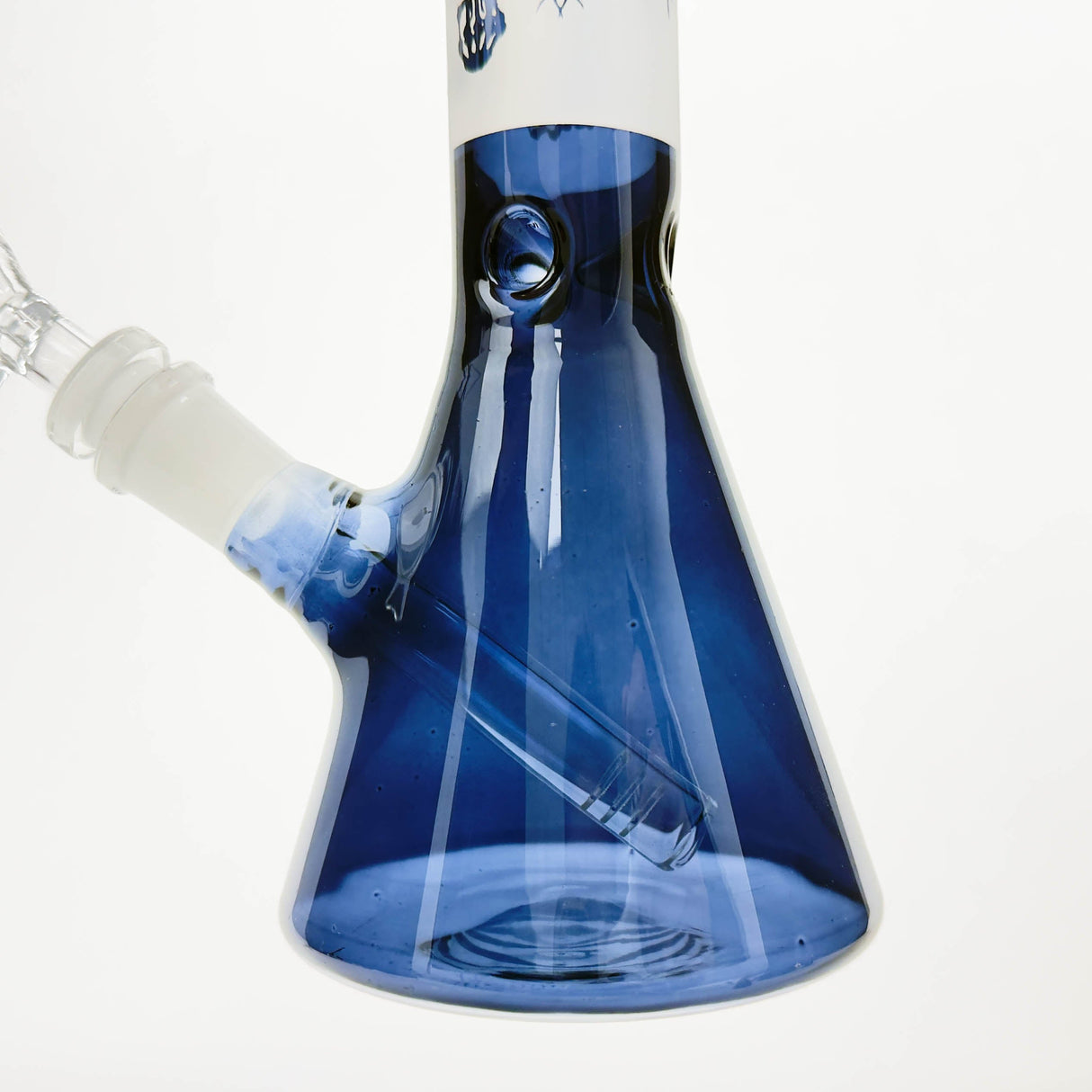 FOGGX 10" Blue Skull Graphic Beaker Glass Bong
