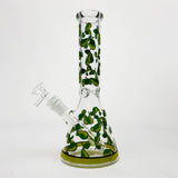 10" Green Apple Design Glass Beaker Bong
