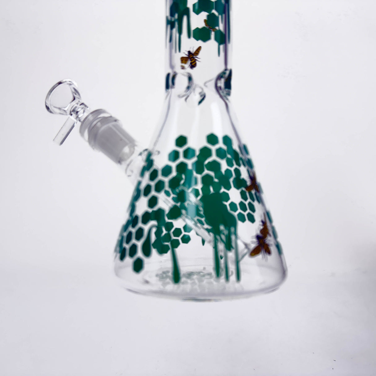 10" Honeybee Design Glass Beaker Bong