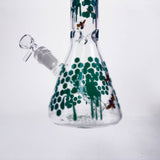 10" Honeybee Design Glass Beaker Bong