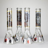 14" 7mm RM Skull Glass Bong – Heavy Duty Beaker Water Pipe [FTLL08]
