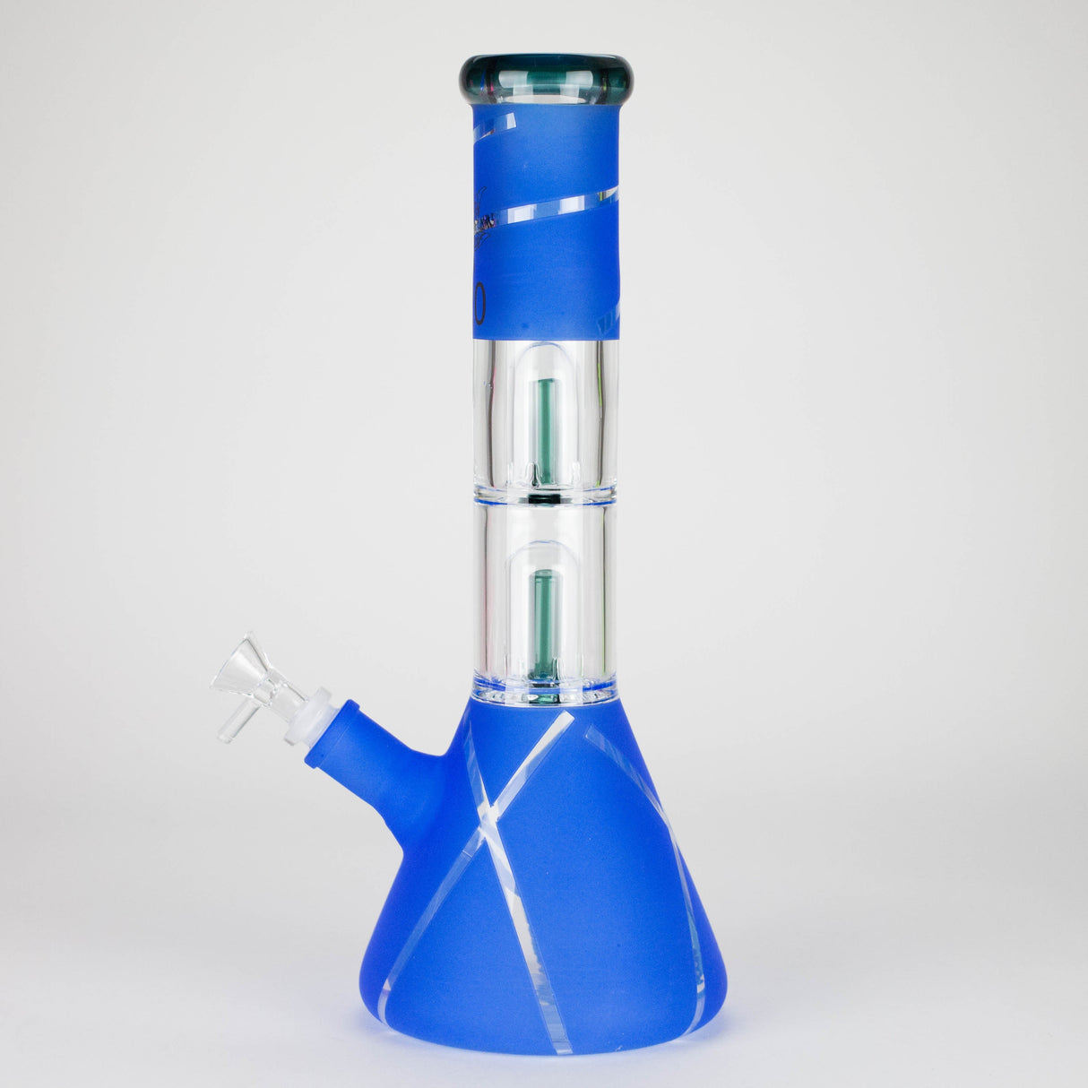 14" 7 mm Fancy 420 Glass Bong with Double Percolator