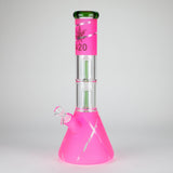 14" 7 mm Fancy 420 Glass Bong with Double Percolator