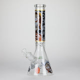 14" 7mm RM Skull Glass Bong – Heavy Duty Beaker Water Pipe [FTLL08]