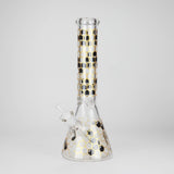 14" Beehive Design 7mm Thick Heavy Duty Glass Beaker Bong