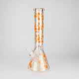 14" Beehive Design 7mm Thick Heavy Duty Glass Beaker Bong