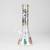 10" Wild Kitty Design Glass Beaker Bong