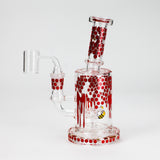 7" 2-in-1 Beehive Design Rig with Perc Banger & Bowl Included