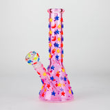 10" Glow-in-the-Dark Moon Star Glass Beaker Bong