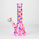 10" Glow-in-the-Dark Moon Star Glass Beaker Bong