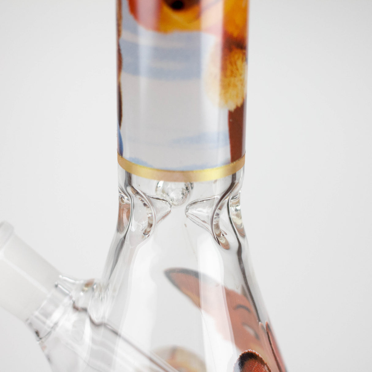 10" Woodland Animal Beaker Bong with Removable Downstem