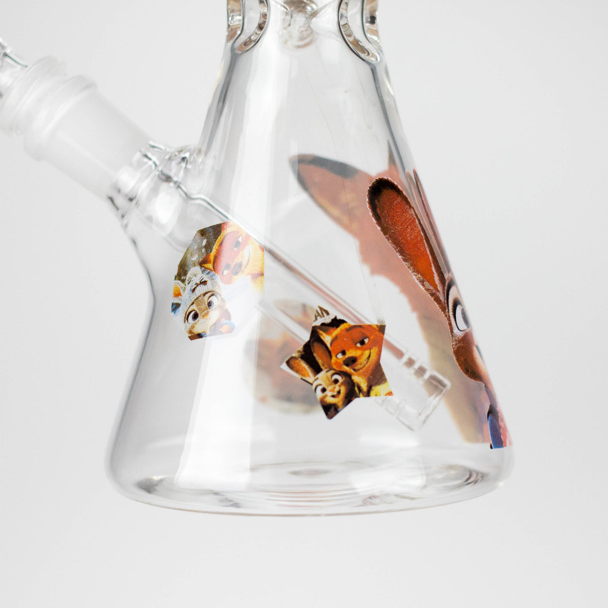 10" Woodland Animal Beaker Bong with Removable Downstem