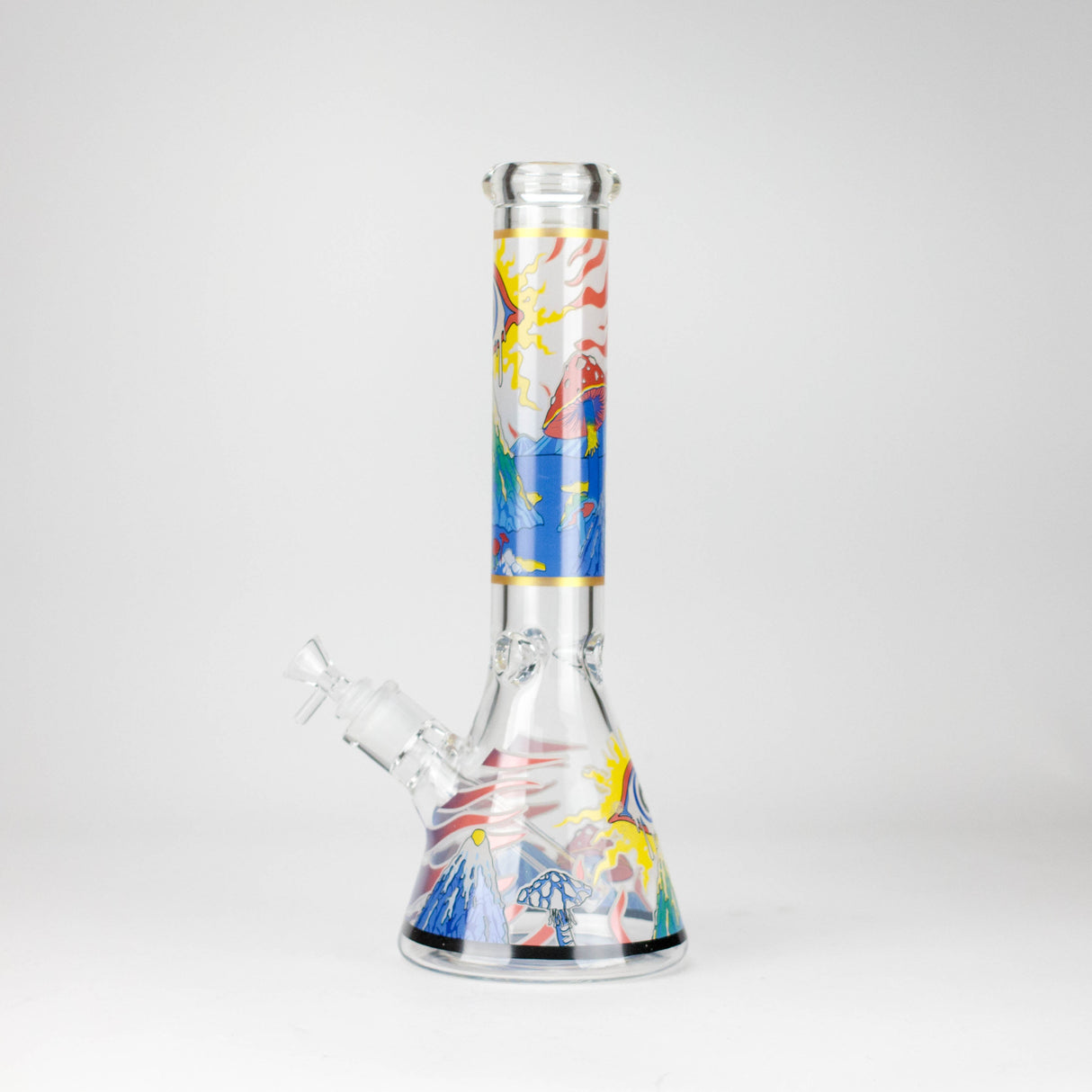 14" Eye Design 7 mm Heavy-Duty Glass Beaker Bong