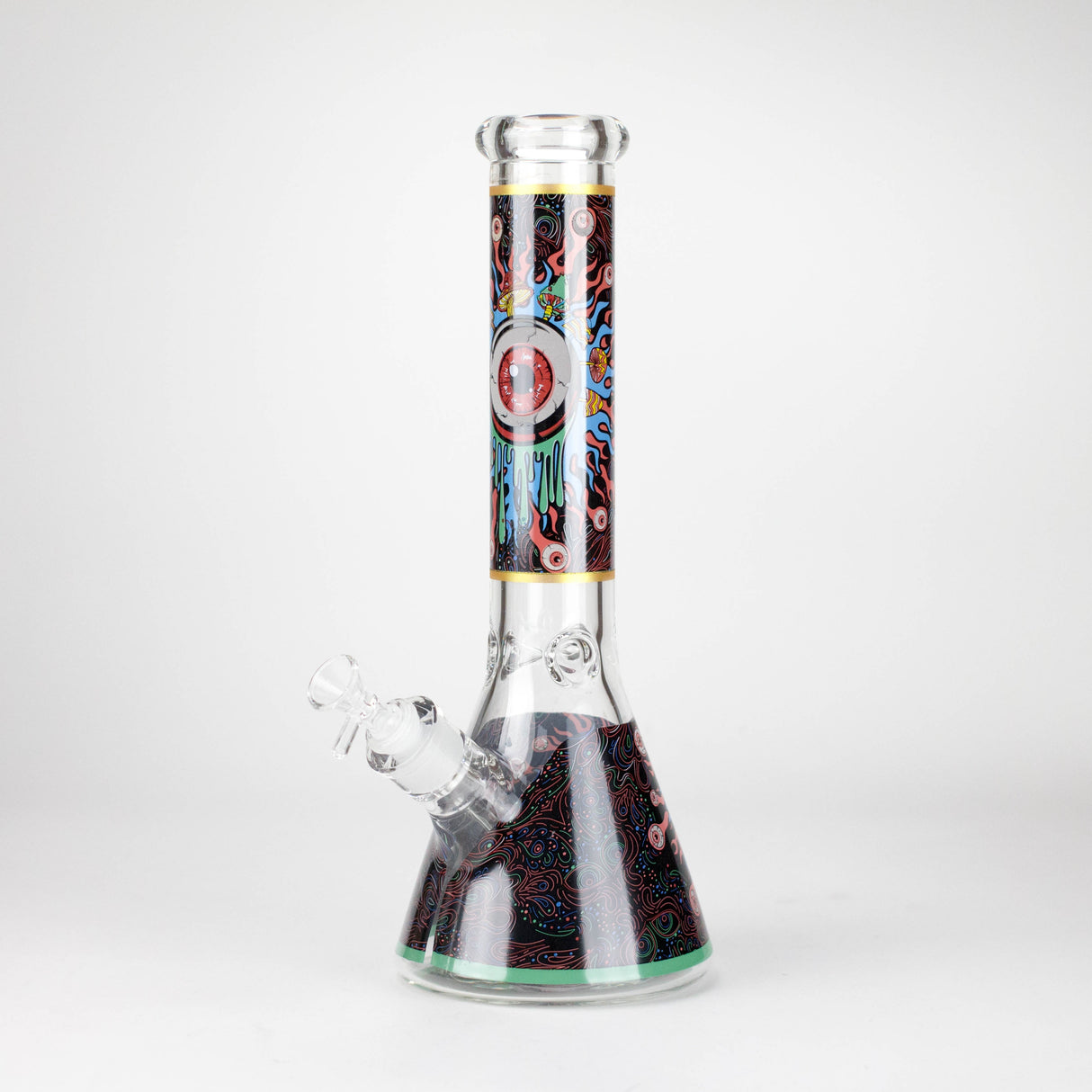 14" Eye Design 7 mm Heavy-Duty Glass Beaker Bong