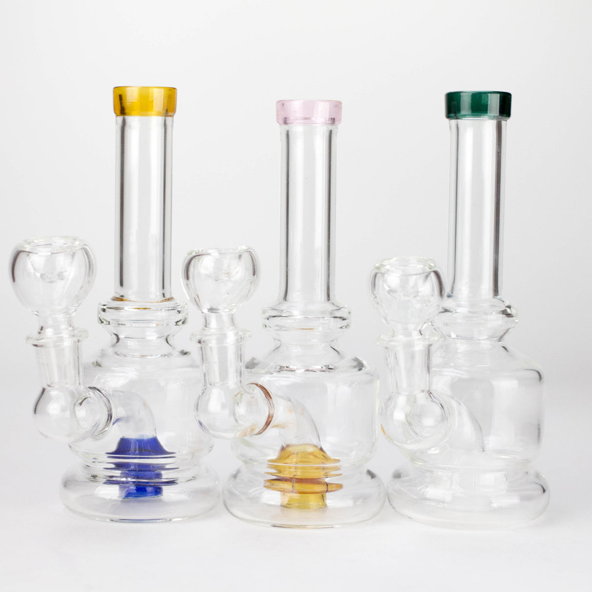6" Mini Stemless Glass Bong with 14 mm Bowl Joint