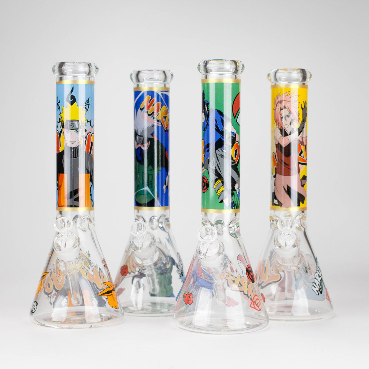 14-Inch Cartoon Beaker Bong - Thick 7mm Glass