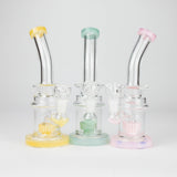 8" Assorted Bent Neck Glass Bong with Showerhead Diffuser