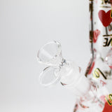 10" Love Design Glass Beaker Bong