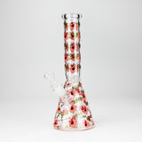 10" Love Design Glass Beaker Bong