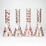 10" Love Design Glass Beaker Bong