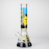 14-Inch Cartoon S Beaker Bong - Thick 7mm Glow Glass