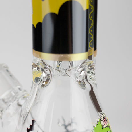 777 Smoke Glass Bong 14-Inch Cartoon S Beaker Bong - Thick 7mm Glow Glass Cartoon S Beaker Bong - Thick 7mm Glow Glass