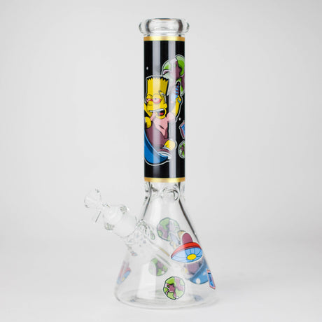 777 Smoke Glass Bong 14-Inch Cartoon S Beaker Bong - Thick 7mm Glow Glass Cartoon S Beaker Bong - Thick 7mm Glow Glass