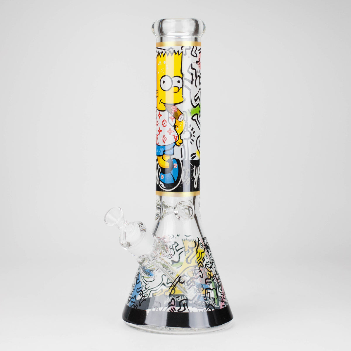 777 Smoke Glass Bong 14-Inch Cartoon S Beaker Bong - Thick 7mm Glow Glass Cartoon S Beaker Bong - Thick 7mm Glow Glass