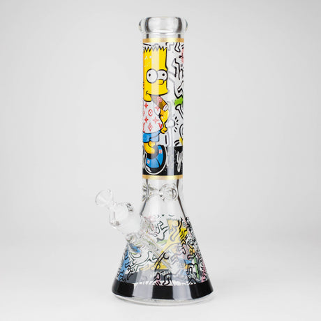 777 Smoke Glass Bong 14-Inch Cartoon S Beaker Bong - Thick 7mm Glow Glass Cartoon S Beaker Bong - Thick 7mm Glow Glass