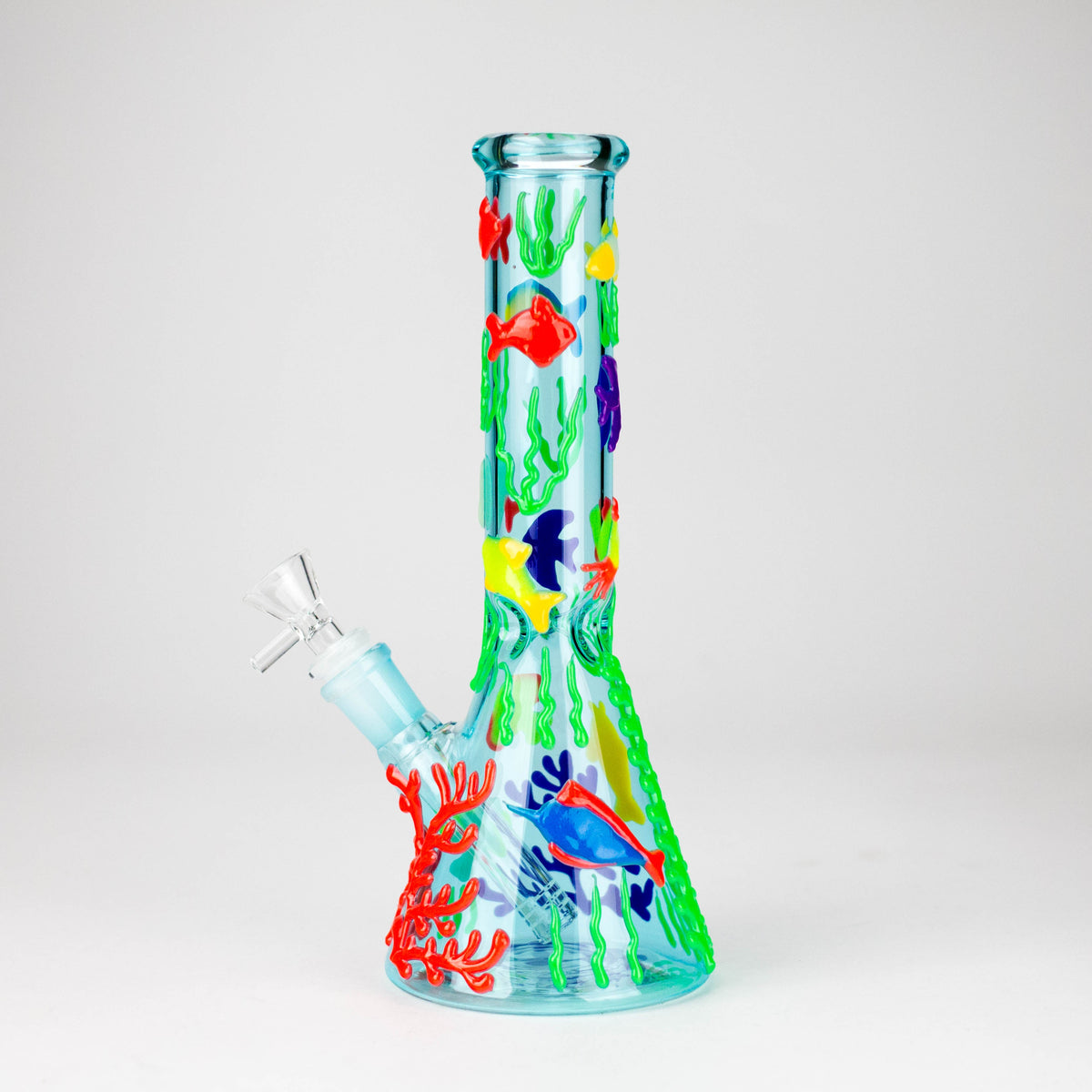10-Inch 3D Under the Sea Beaker Bong - Glow Design