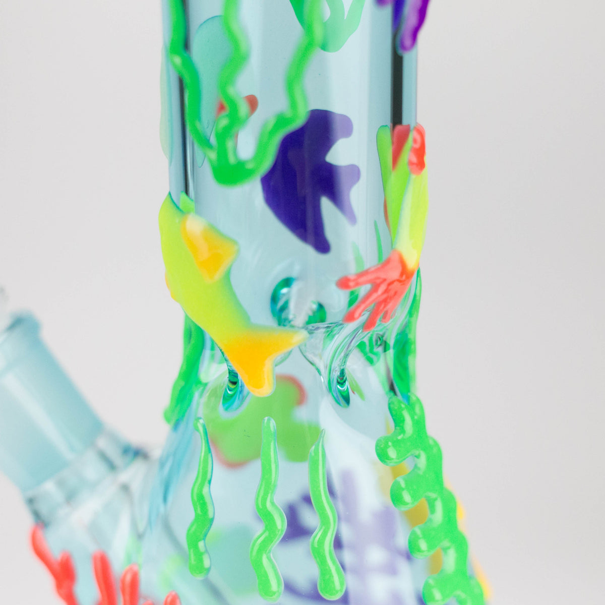 10-Inch 3D Under the Sea Beaker Bong - Glow Design