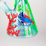 10-Inch 3D Under the Sea Beaker Bong - Glow Design