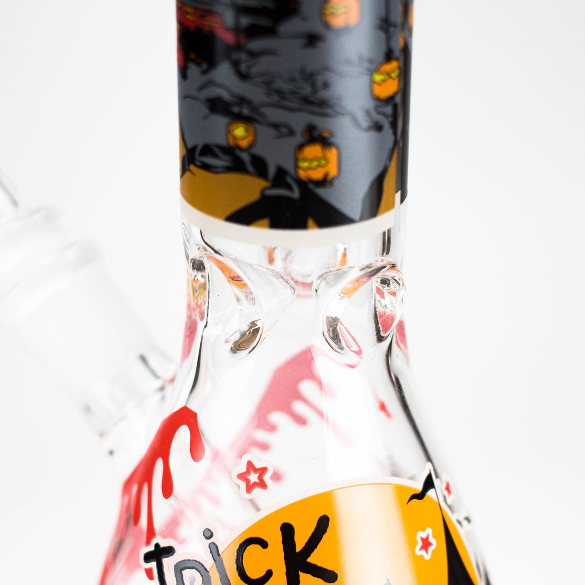 10-Inch Halloween Glow-in-the-Dark Glass Beaker Bong