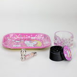 4-in-1 Metal Pipe Smoking Kit with Grinder, Ashtray & Tray