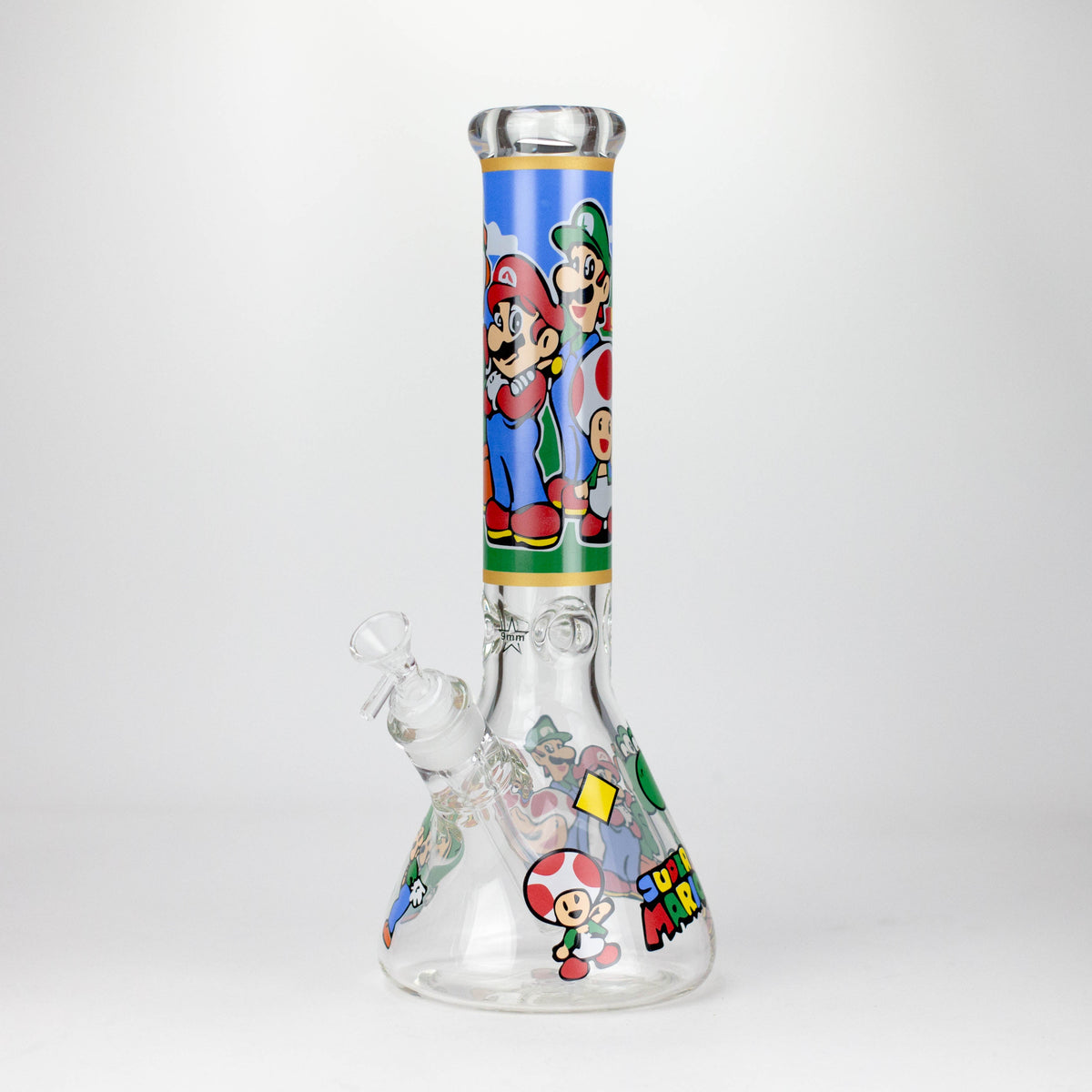 14" OP Design 9mm Thick Glass Bong with Ice Catcher