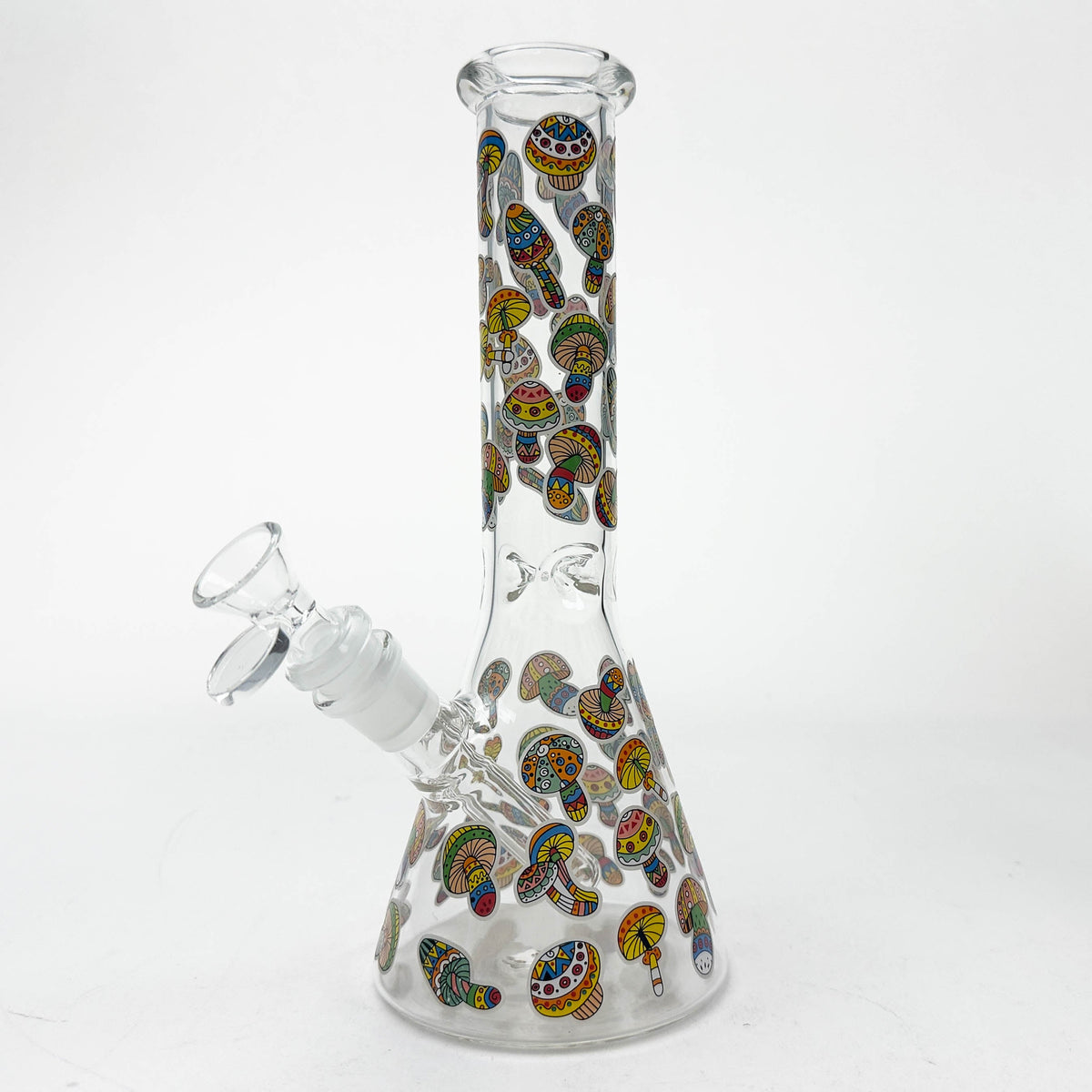 10" Cartoon Mushroom Glow-in-the-Dark Beaker Bong
