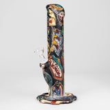 HIT 10" Art Print Silicone Straight Tube Water Pipe