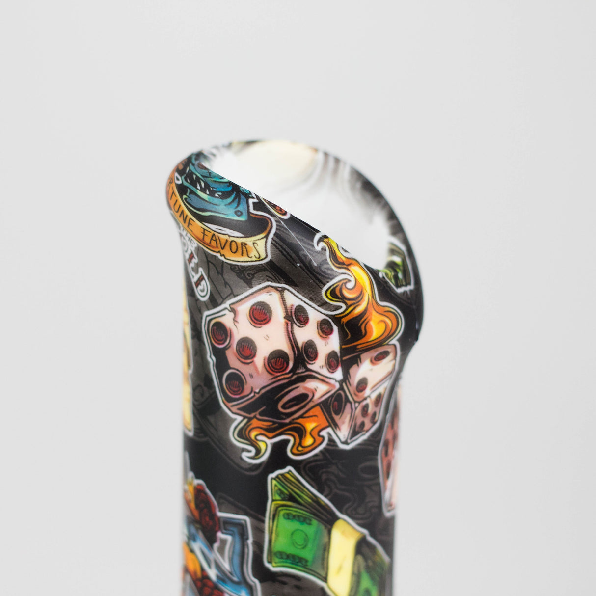 HIT 10" Art Print Silicone Straight Tube Water Pipe