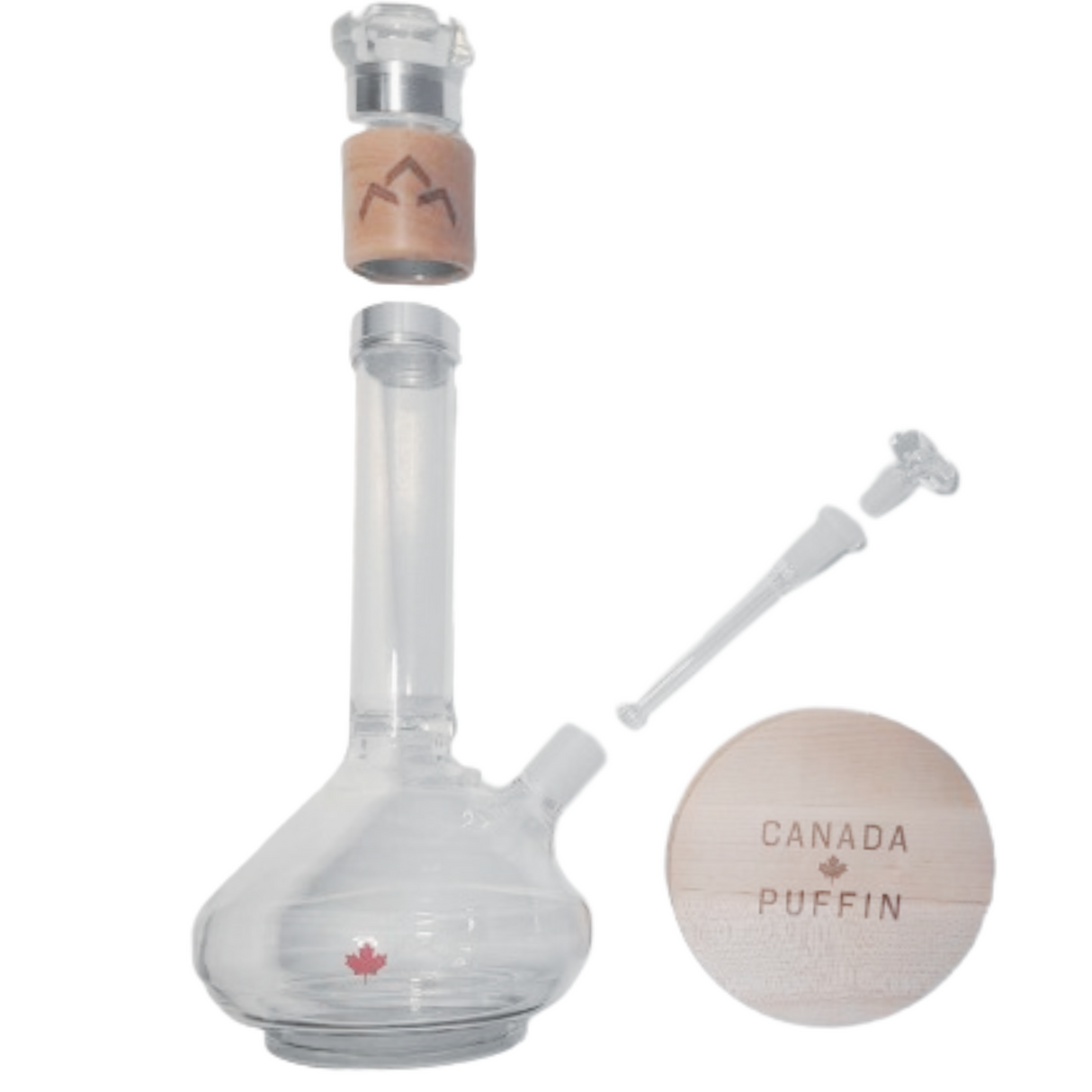 Canada Puffin Borealis Maple Wood Beaker Bong