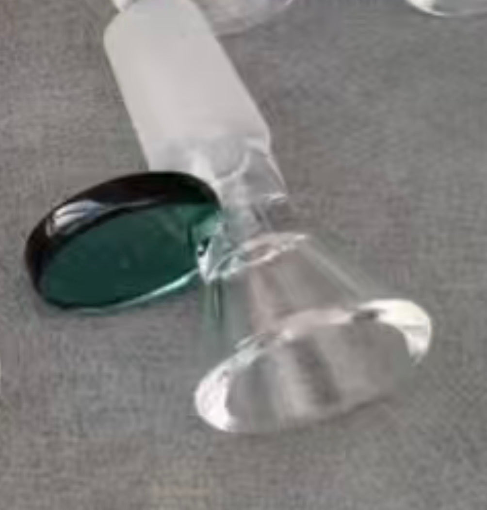 Glass bowl with  color round handle for 14 mm Pack of 3