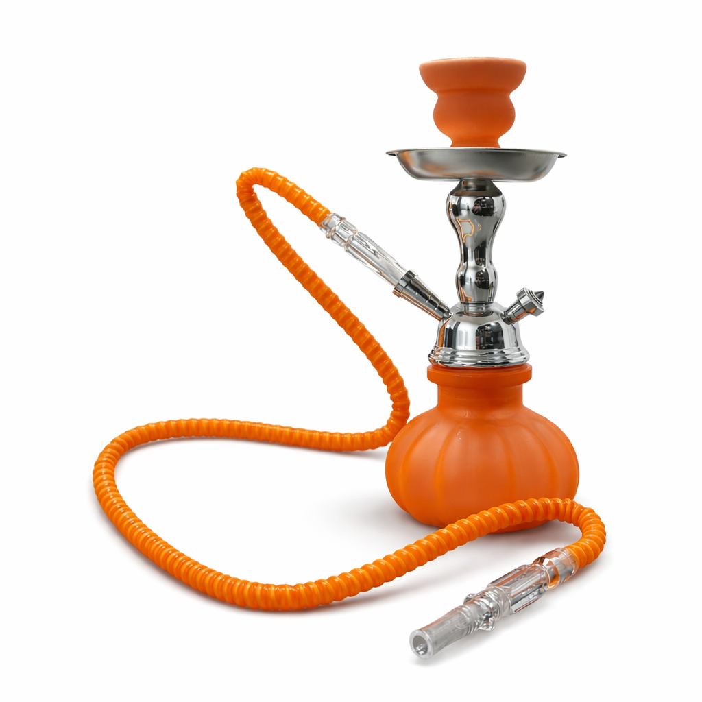 10" Compact Glass Hookah with Hose & Accessories