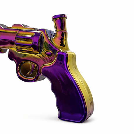Fortune Glass Bong Fortune | 8″ Electroplated Revolver Waterpipe Fortune | 8″ Electroplated Revolver Waterpipe