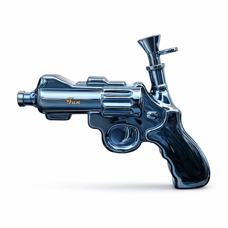 Fortune Glass Bong Fortune | 8″ Electroplated Revolver Waterpipe Fortune | 8″ Electroplated Revolver Waterpipe