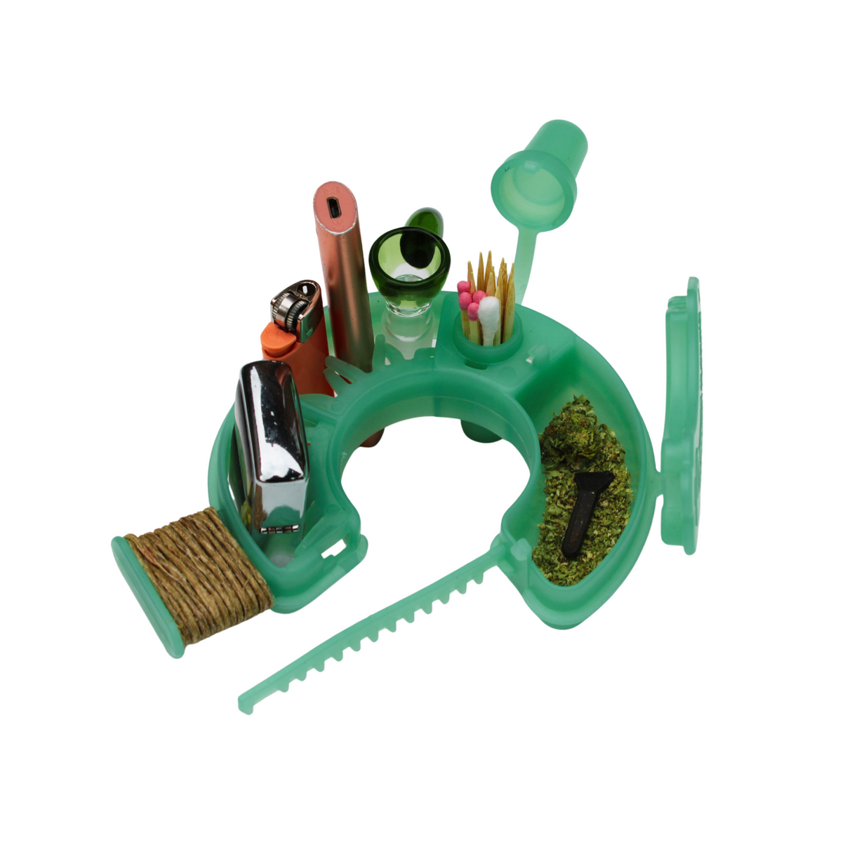 Sesh Snake Bong Accessory Clip with Tool Storage