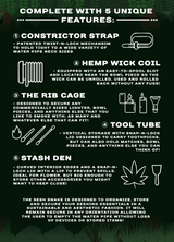 Sesh Snake Bong Accessory Clip with Tool Storage