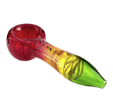 Super Supplys Inc Glass Pipe 3" Rasta Glass Pipe-2CT 3" Rasta Glass Pipe-2CT