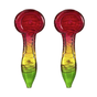 Super Supplys Inc Glass Pipe 3" Rasta Glass Pipe-2CT 3" Rasta Glass Pipe-2CT