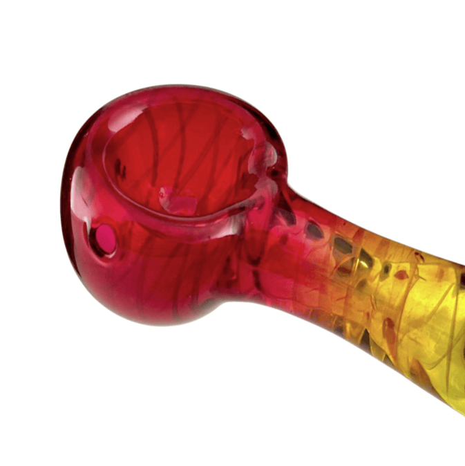 Super Supplys Inc Glass Pipe 3" Rasta Glass Pipe-2CT 3" Rasta Glass Pipe-2CT